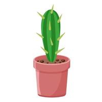 Cactus with large thorns in pot isolated vector