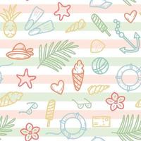 Summer holiday seamless pattern vector