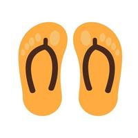 Slippers Flat Multicolor Icon vector