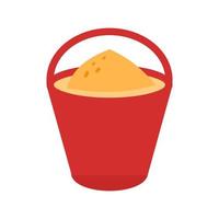 Sand bucket Flat Multicolor Icon vector