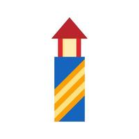 Lighthouse Flat Multicolor Icon vector