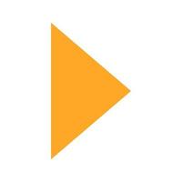 Triangle Arrow Right Flat Multicolor Icon vector