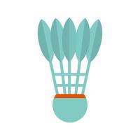 Shuttlecock Flat Multicolor Icon vector