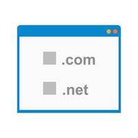 Domain Registration Flat Multicolor Icon vector