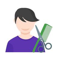 Hairdresser Flat Multicolor Icon vector