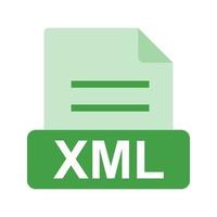 XML Flat Multicolor Icon vector
