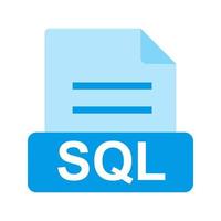 SQL Flat Multicolor Icon vector