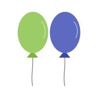 Balloons Flat Multicolor Icon vector