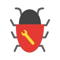 Bug Fixing Flat Multicolor Icon vector