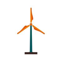 Windmill Flat Multicolor Icon vector