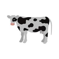 Cow Flat Multicolor Icon vector