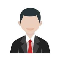 Business Man Flat Multicolor Icon vector