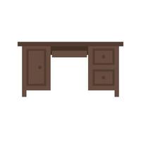 Table with Drawers II Flat Multicolor Icon vector