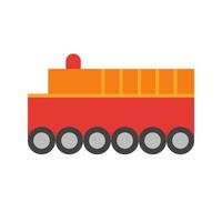 Toy Train II Flat Multicolor Icon vector