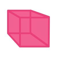 Cube Flat Multicolor Icon vector