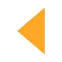 Triangle Arrow Left Flat Multicolor Icon vector