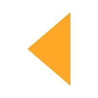 Triangle Arrow Left Flat Multicolor Icon vector