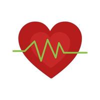 Heart Rate Flat Multicolor Icon vector