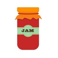 Jam Jar Flat Multicolor Icon vector