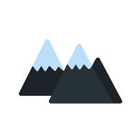 Mountains Flat Multicolor Icon vector