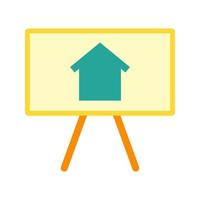 Drawing of House Flat Multicolor Icon vector