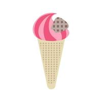 Icecream Flat Multicolor Icon vector