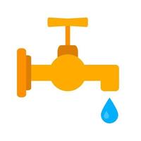 Water Tap Flat Multicolor Icon vector