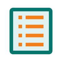 List View Flat Multicolor Icon vector