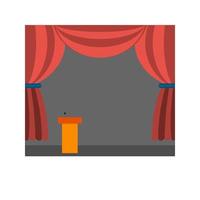 Stage Flat Multicolor Icon vector