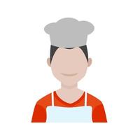 Chef Male Flat Multicolor Icon vector