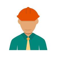 Engineer Flat Multicolor Icon vector