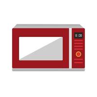 Microwave Flat Multicolor Icon vector