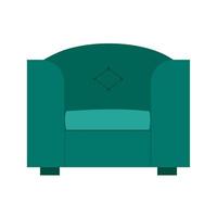 Single Sofa Flat Multicolor Icon vector