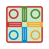 juego de mesa plano icono multicolor vector