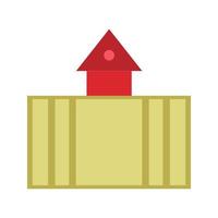 Fire Station Flat Multicolor Icon vector