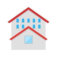 Large House Flat Multicolor Icon vector