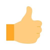 Thumbs up Flat Multicolor Icon vector