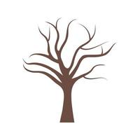 Tree with no leaves Flat Multicolor Icon vector