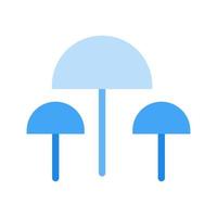 Mushrooms Flat Multicolor Icon vector