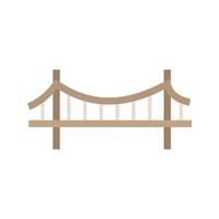 Puente plano icono multicolor vector