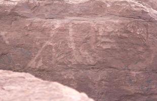 La arenisca roja es una piedra grande que se usa para paisajismo, decorando el jardín para que se vea natural con muchos patrones hechos por el hombre en la superficie. foto