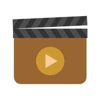 Clapperboard Flat Multicolor Icon vector