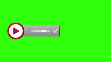 Animate Subscribe Like Notif Button Green Screen Free video