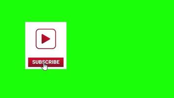 Animate Subscribe Like Notification Button Left Green Screen Free video
