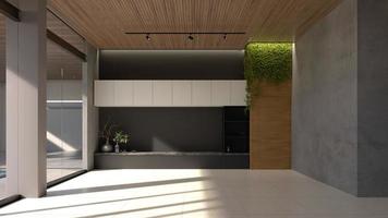 natural empty interior design 3d render photo