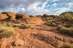 The landscape of Kings canyon in Northern Territory state of outback Australia. Kings Canyon is part of Watarrka National Park, in the southwestern corner of NT state, Australia. photo