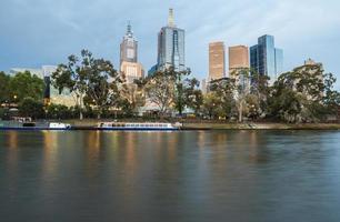 ciudad de melbourne una de las ciudades más habitables del mundo, estado de victoria de australia. foto