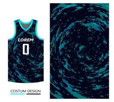 basketball jersey pattern design template. dark blue abstract background for fabric pattern. basketball, running, football and training jerseys. vector illustration