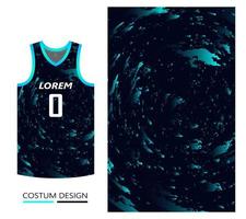 basketball jersey pattern design template. dark blue abstract background for fabric pattern. basketball, running, football and training jerseys. vector illustration