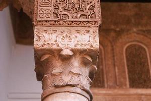 Details in Saadiens Tombs in Marrakech, Morocco photo